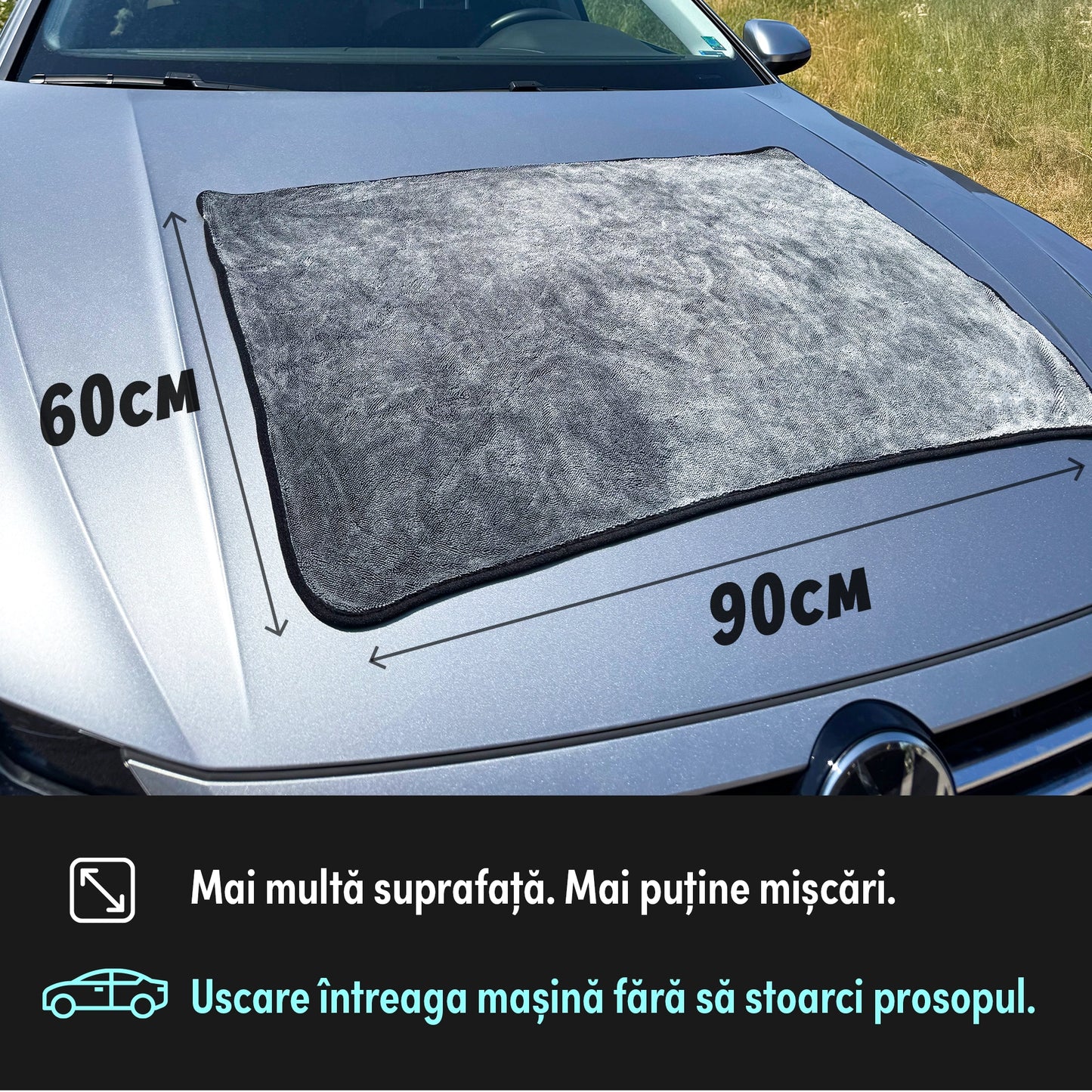 DryMaster prosop din microfibră pentru uscat mașina - 60x90cm