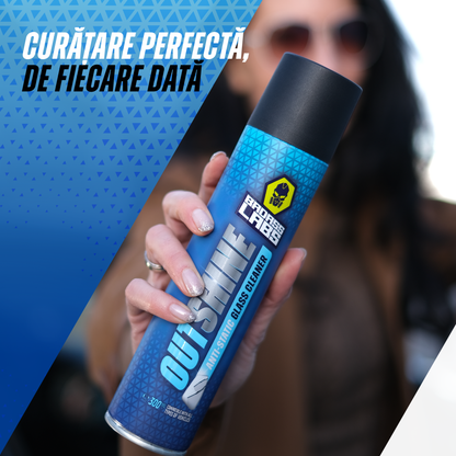 Outshine - Spray cu spumă activă cu efect antistatic pentru curățarea suprafețelor din sticlă.